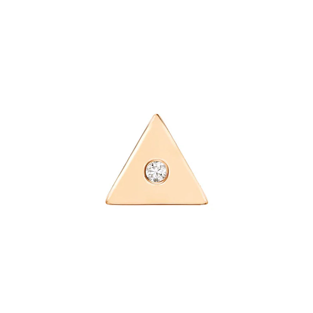 threadless: Triangle "Sloan" End in Gold with Diamond