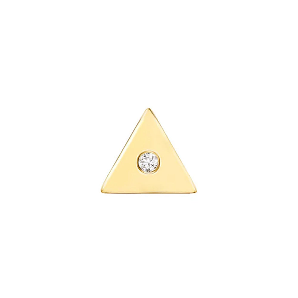 threadless: Triangle "Sloan" End in Gold with Diamond