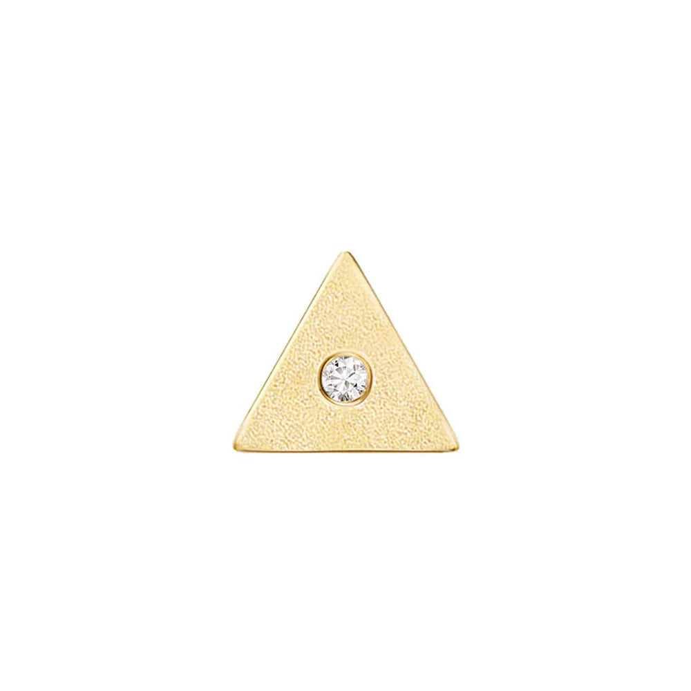 threadless: Triangle "Sloan" End in Gold with Diamond
