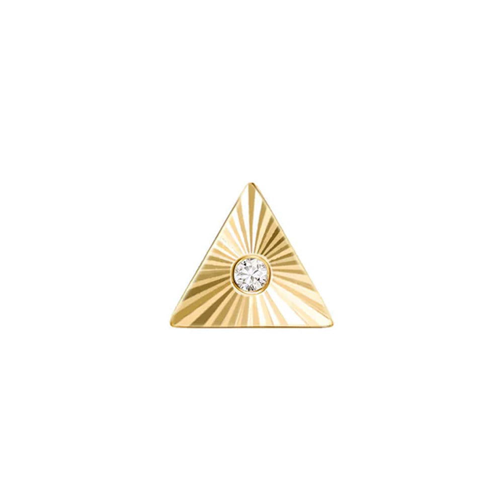 threadless: Triangle "Sloan" End in Gold with Diamond