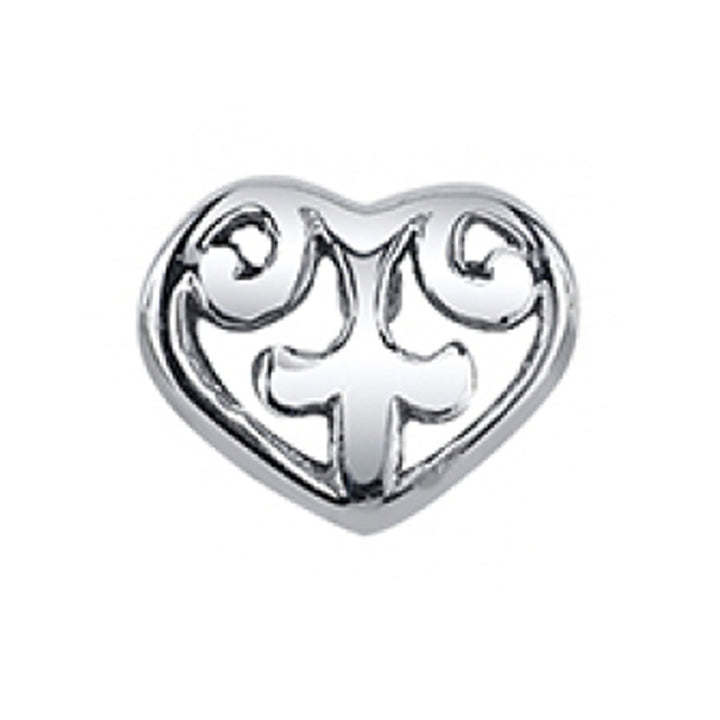 "Flourish Heart" Threaded End in Gold & Platinum