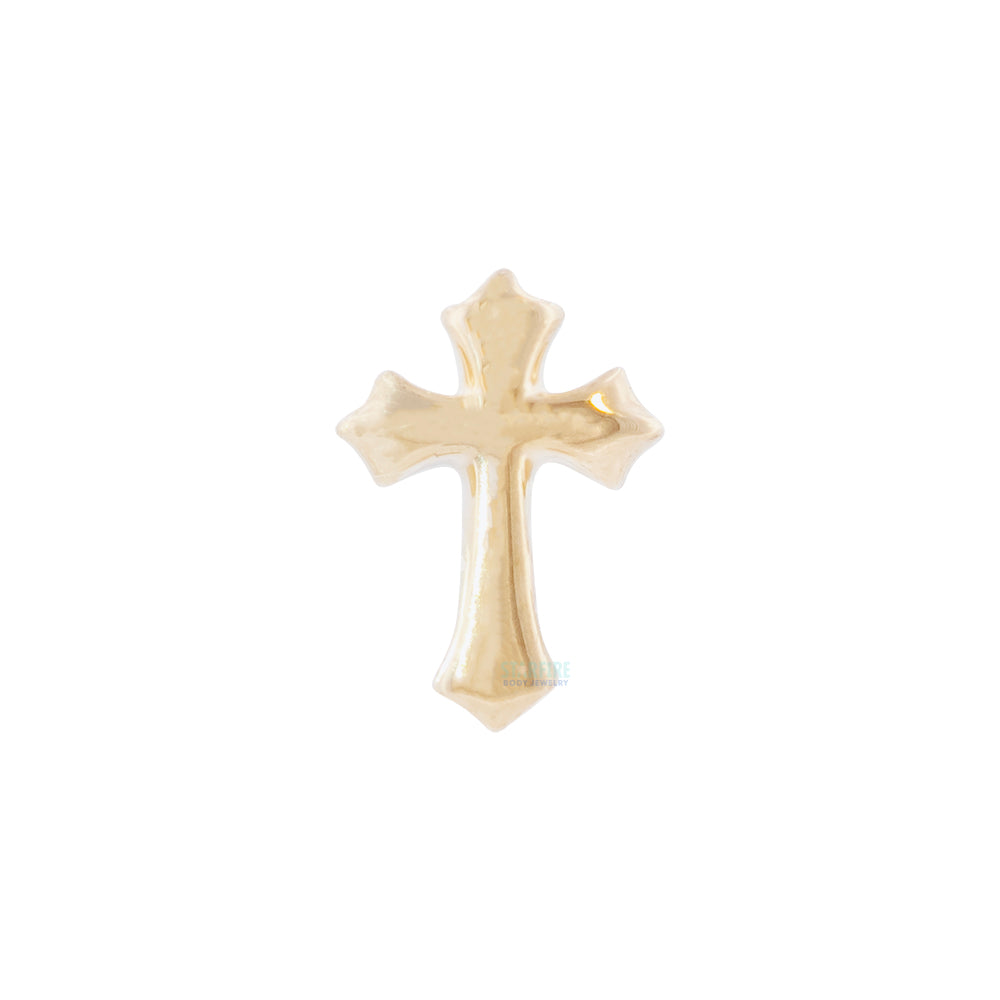 Gothic Cross Threaded End in Gold