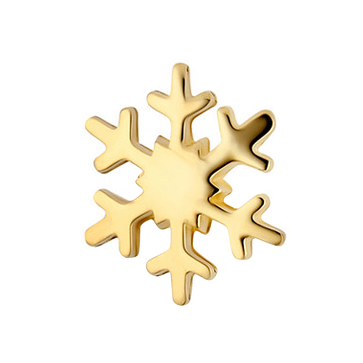 "Stellar Dendrite" Threaded End in Gold