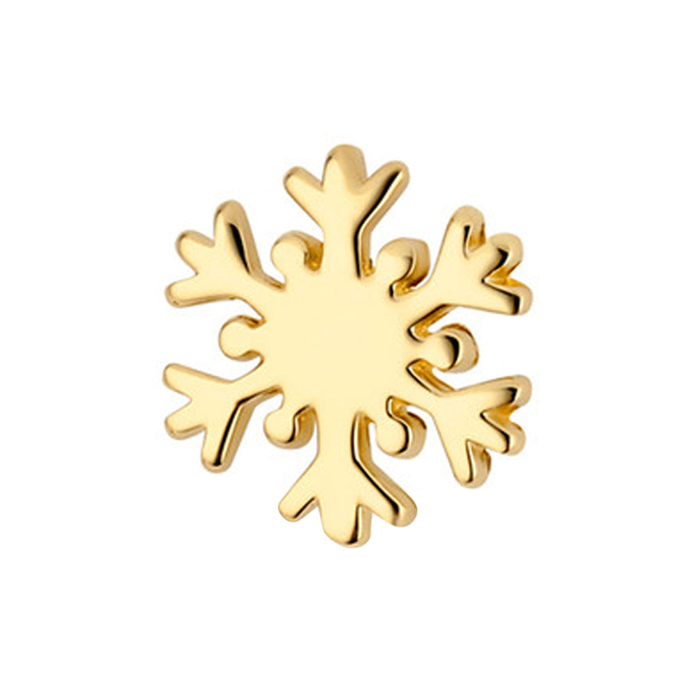 "Stellar Dendrite #2" Threaded End in Gold