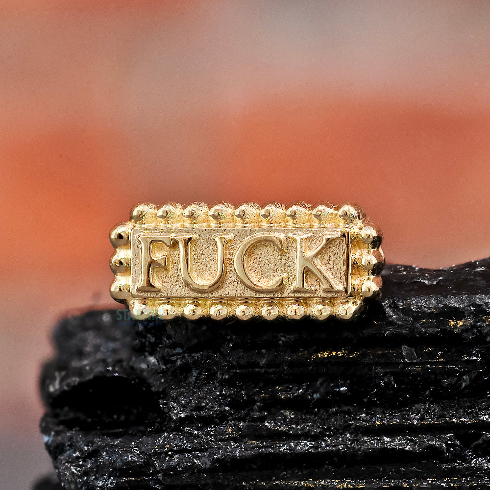 threadless: "Four Letter Word" End in Gold