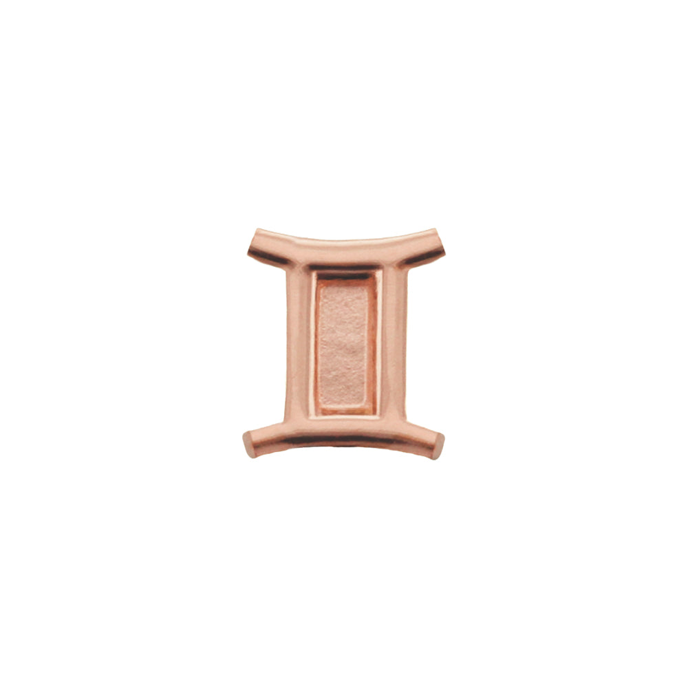 Zodiac Sign Threaded End in Gold