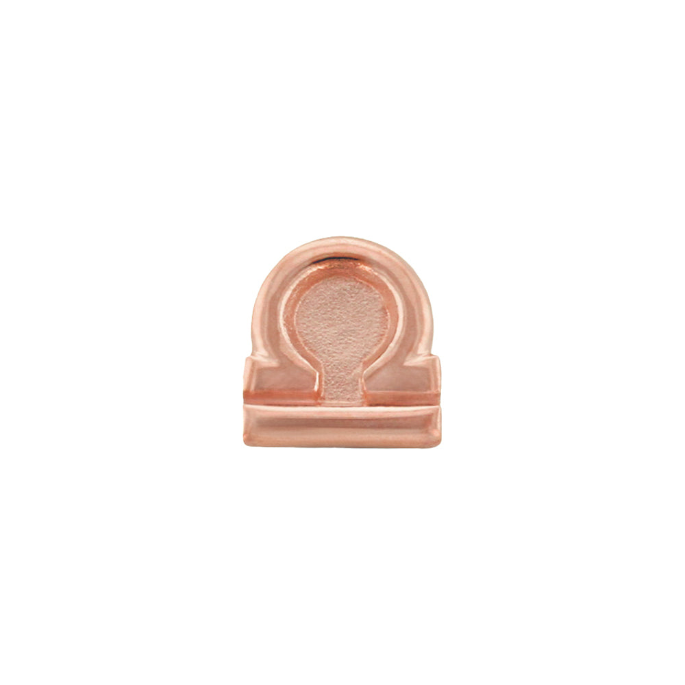 Zodiac Sign Threaded End in Gold