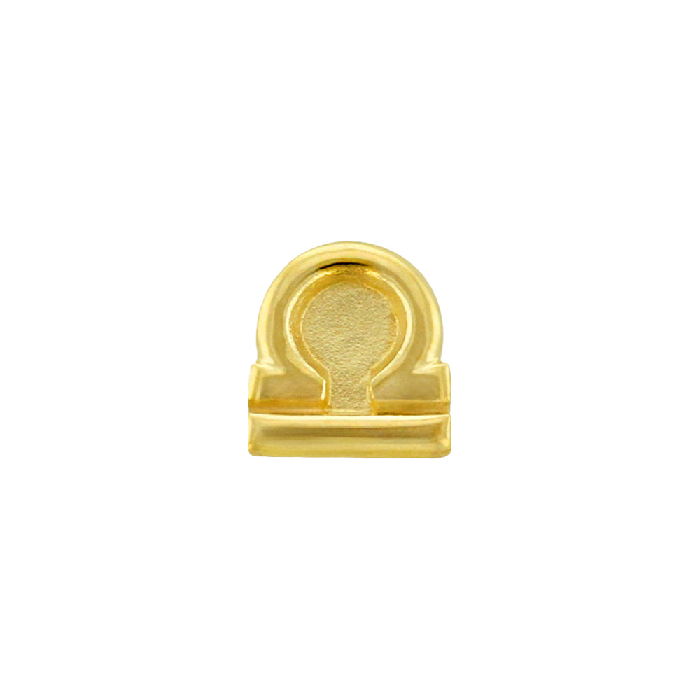 Zodiac Sign Threaded End in Gold