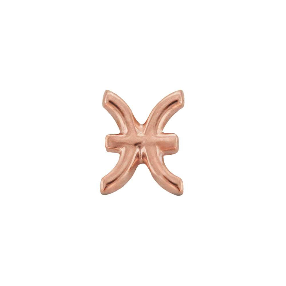 Zodiac Sign Threaded End in Gold