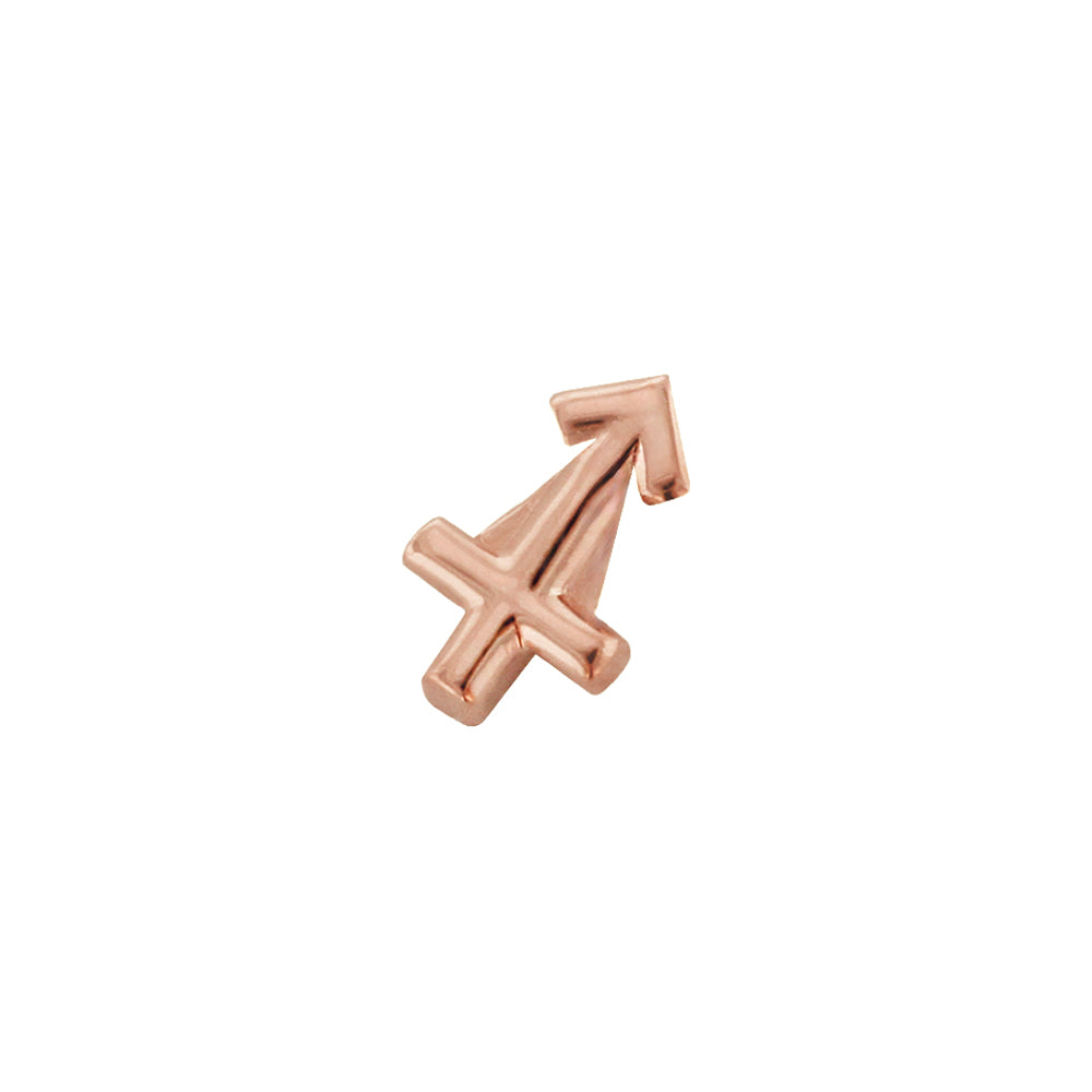 Zodiac Sign Threaded End in Gold