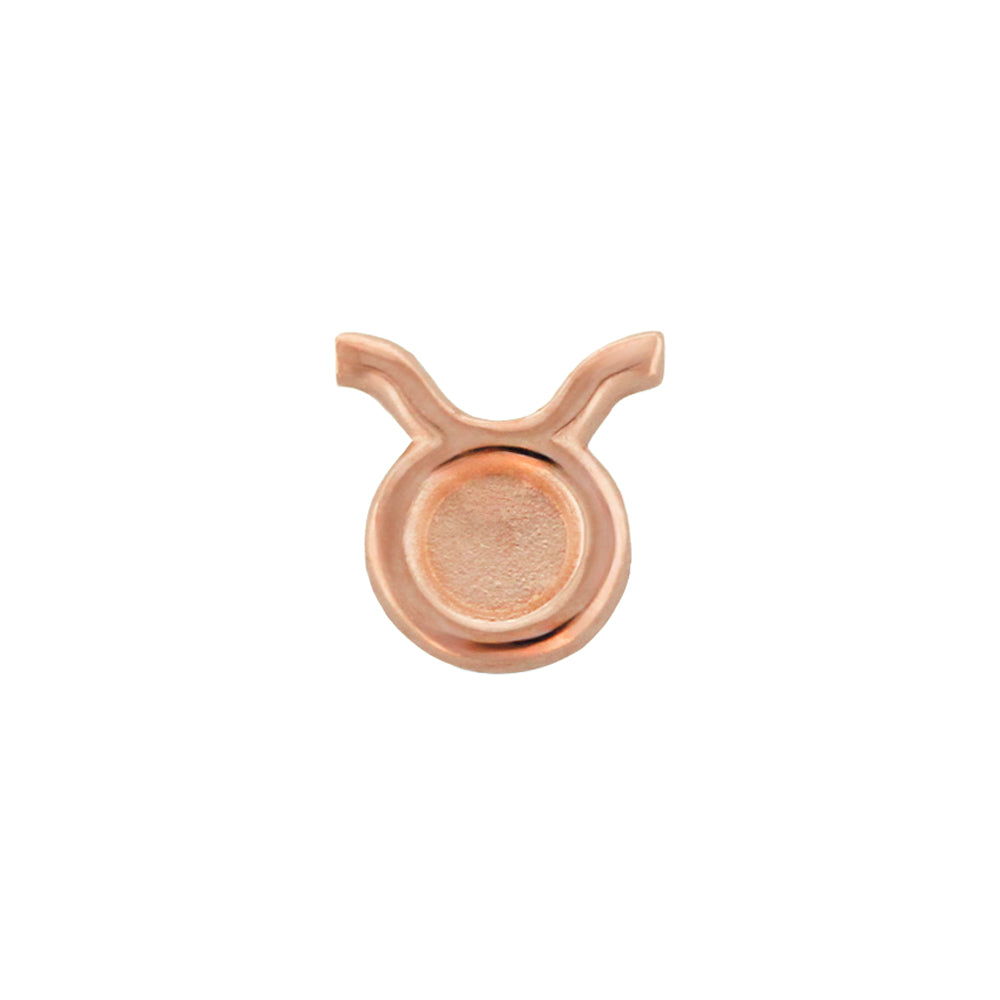 Zodiac Sign Threaded End in Gold