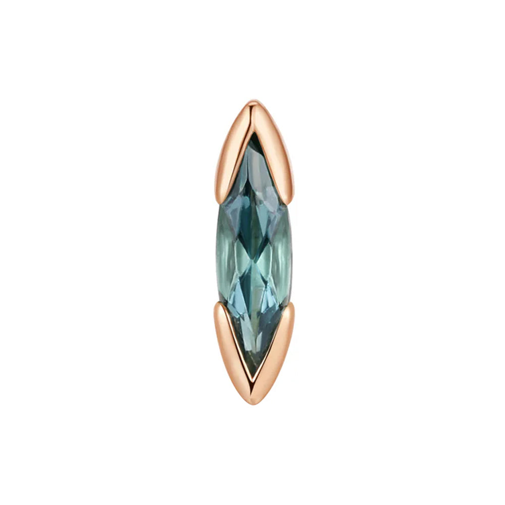 threadless: "Motive" End in Gold with Blue Tourmaline