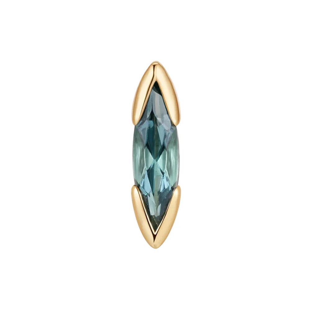 threadless: "Motive" End in Gold with Blue Tourmaline