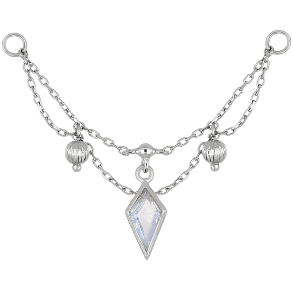 "Vitam" Chain Attachment in Gold with Gemstone