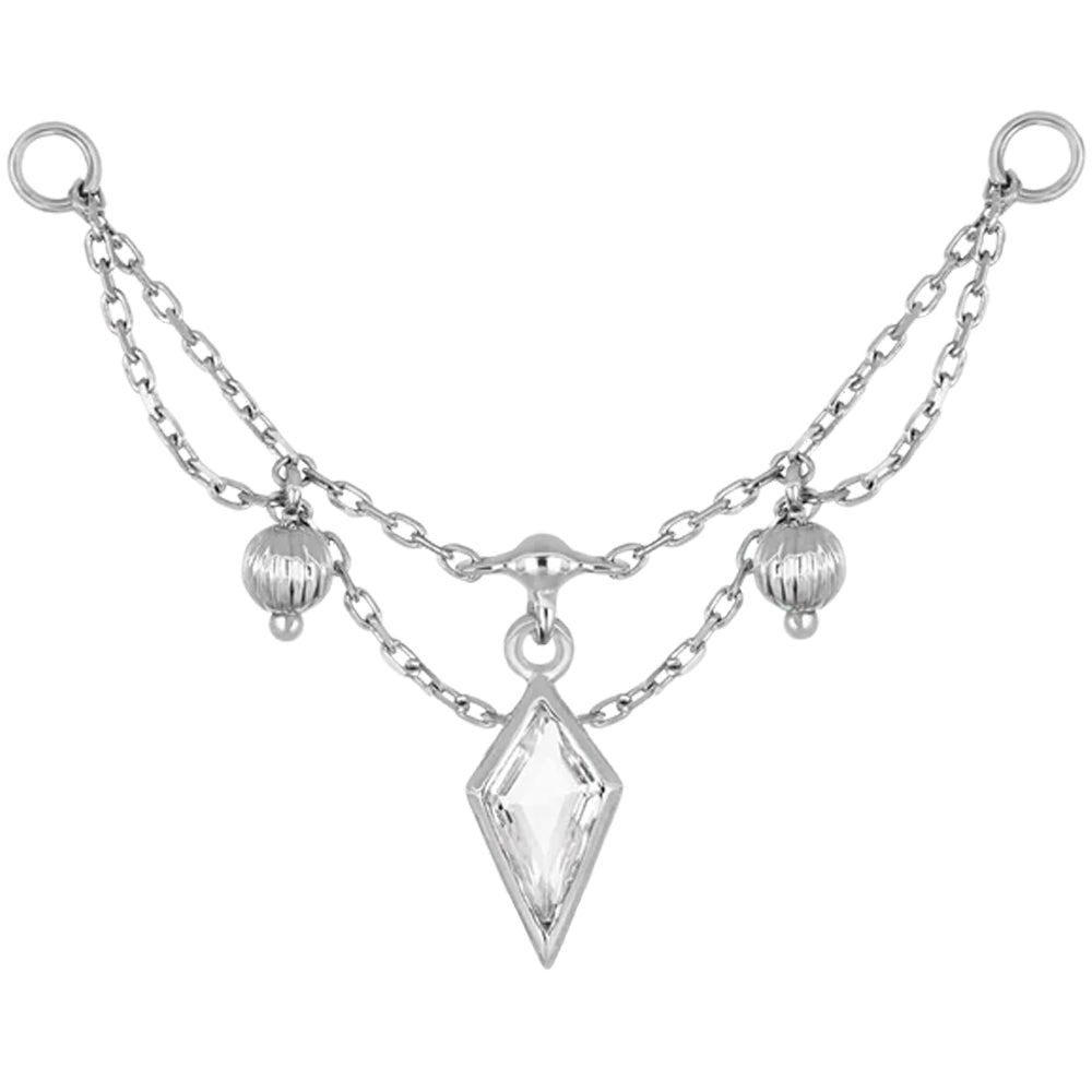 "Vitam" Chain Attachment in Gold with Gemstone