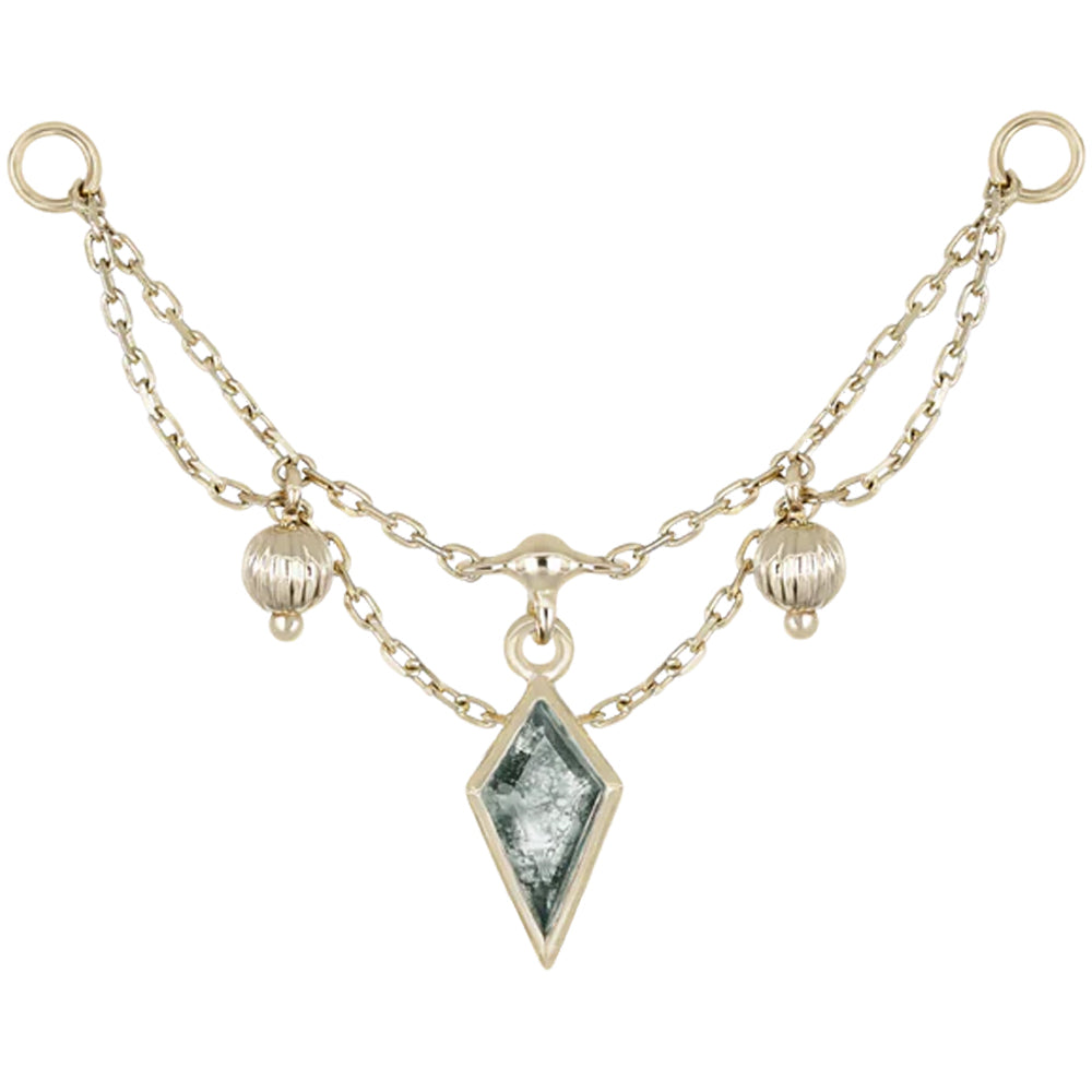 "Vitam" Chain Attachment in Gold with Gemstone