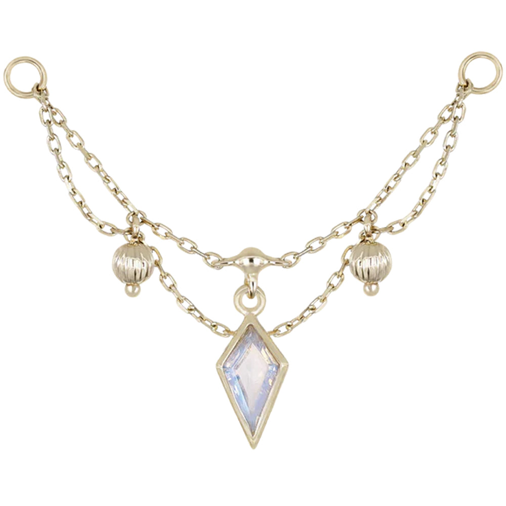 "Vitam" Chain Attachment in Gold with Gemstone