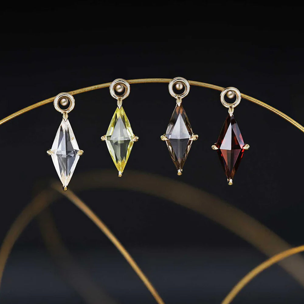 "Prisma" Charm in Gold with Gemstone