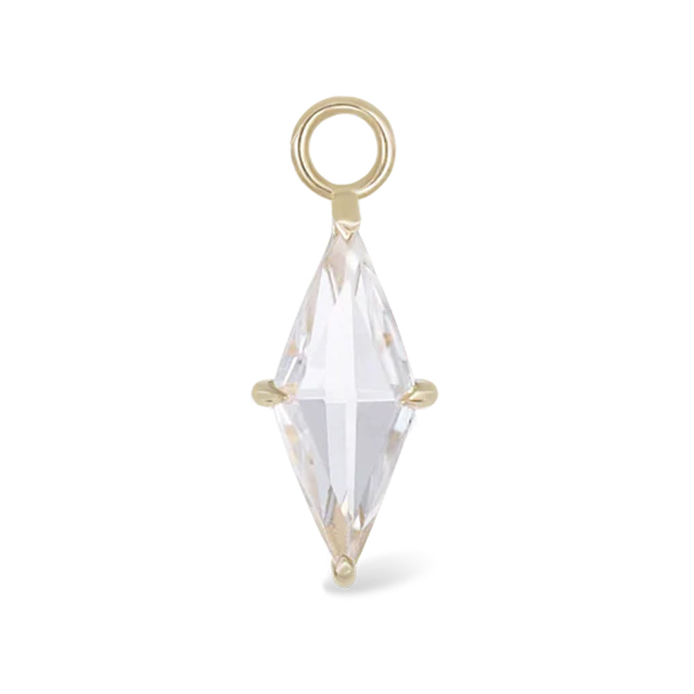 "Prisma" Charm in Gold with Gemstone