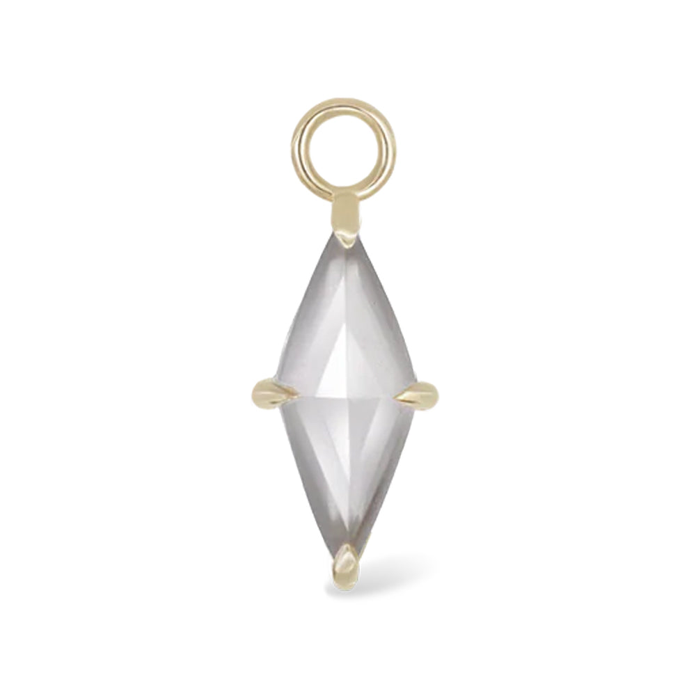 "Prisma" Charm in Gold with Gemstone