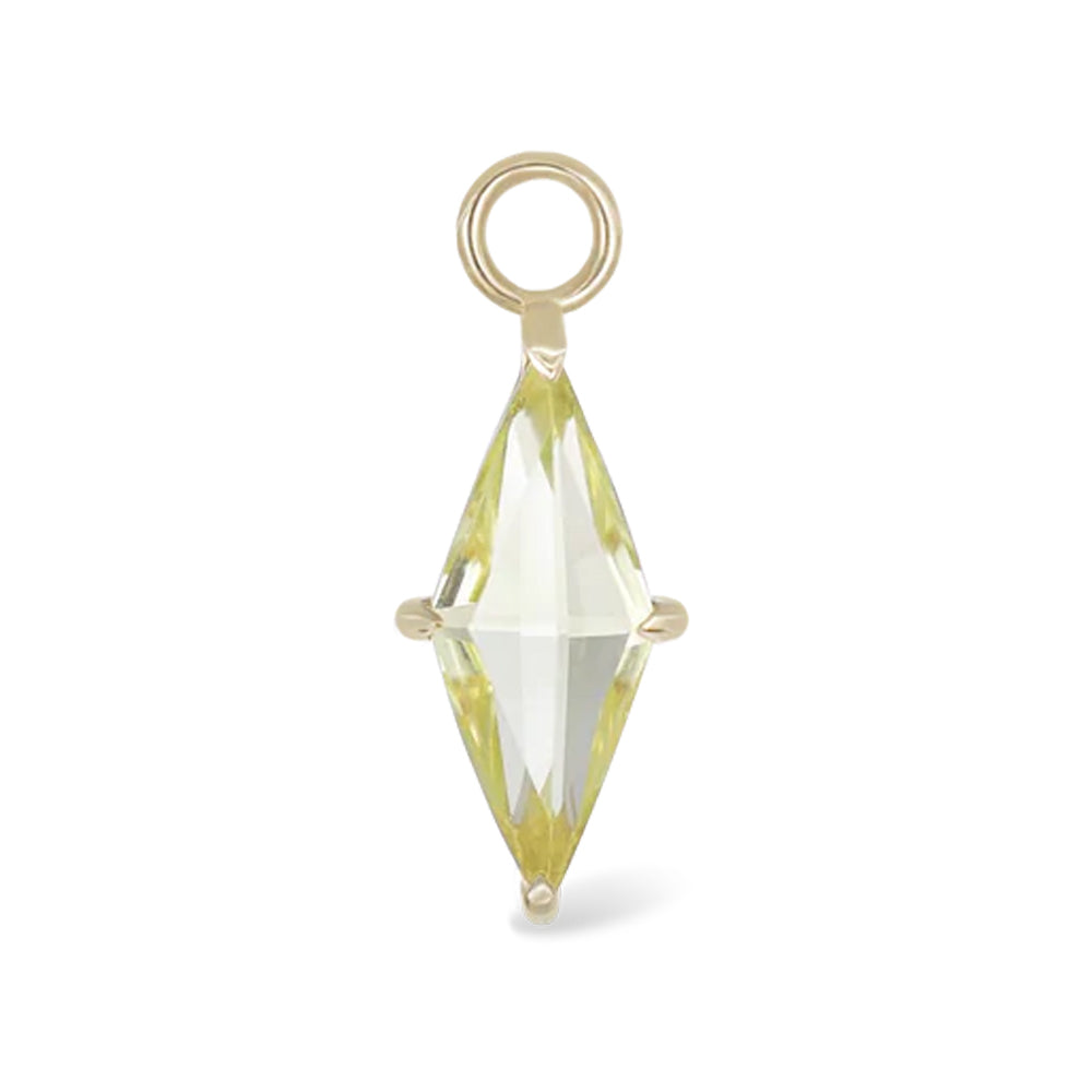 "Prisma" Charm in Gold with Gemstone
