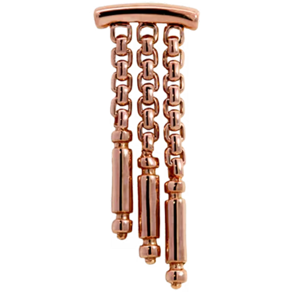 threadless: "Rhythm" Hidden Helix End with Chains in Gold