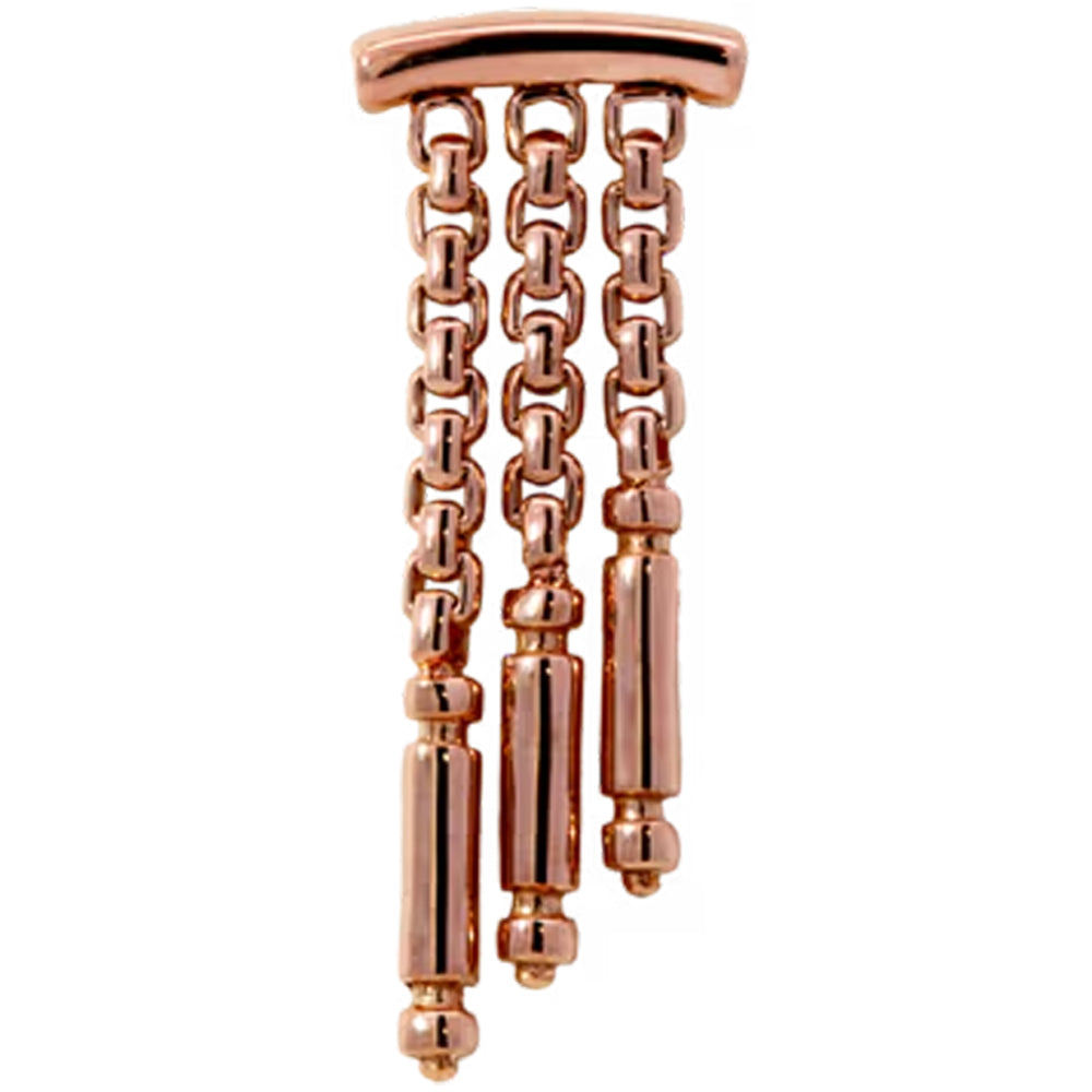 threadless: "Rhythm" Hidden Helix End with Chains in Gold