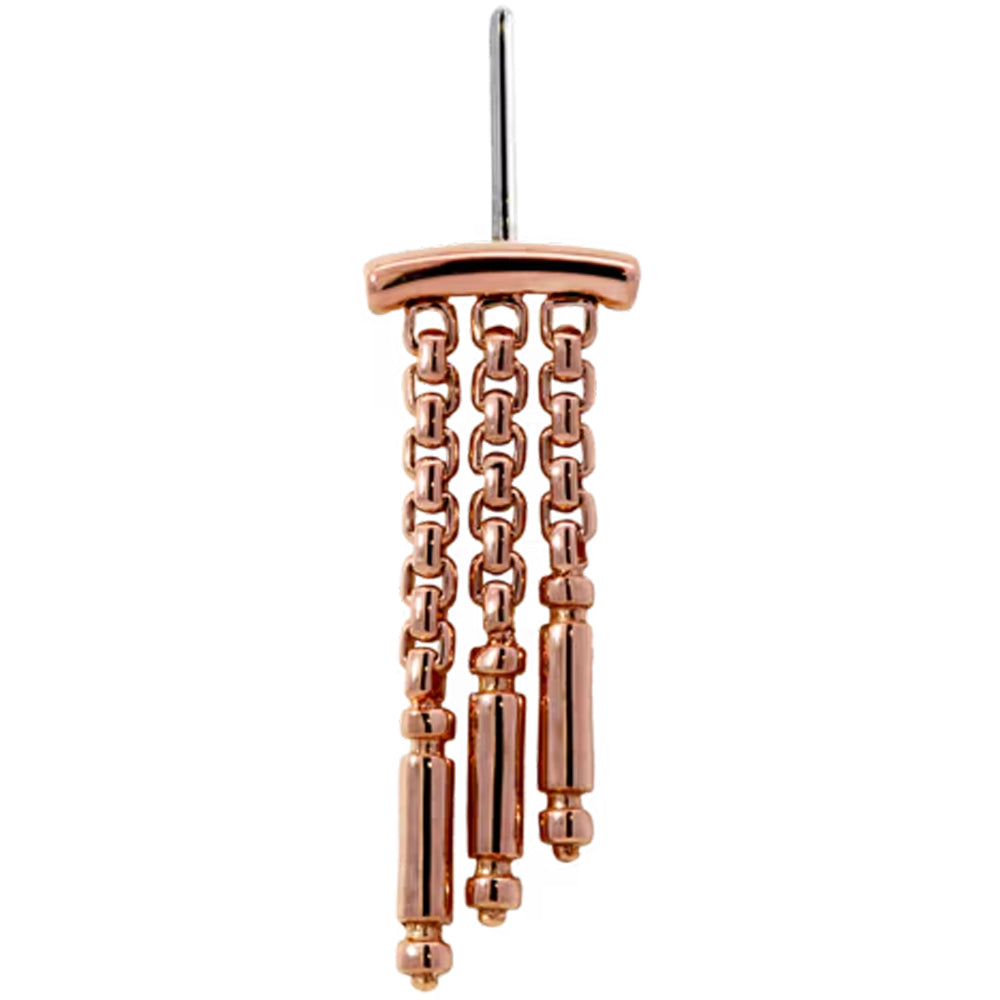 threadless: "Rhythm" Hidden Helix End with Chains in Gold