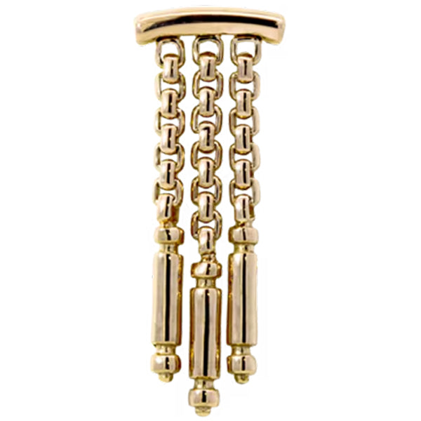 threadless: "Tempo" Hidden Helix End with Chains in Gold