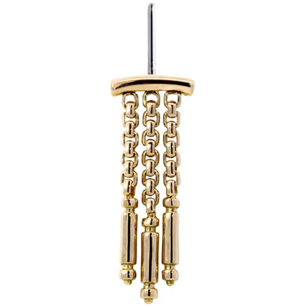 threadless: "Tempo" Hidden Helix End with Chains in Gold