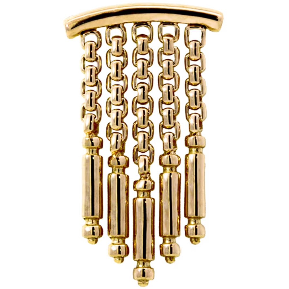 threadless: "Symphony" Hidden Helix End with Chains in Gold