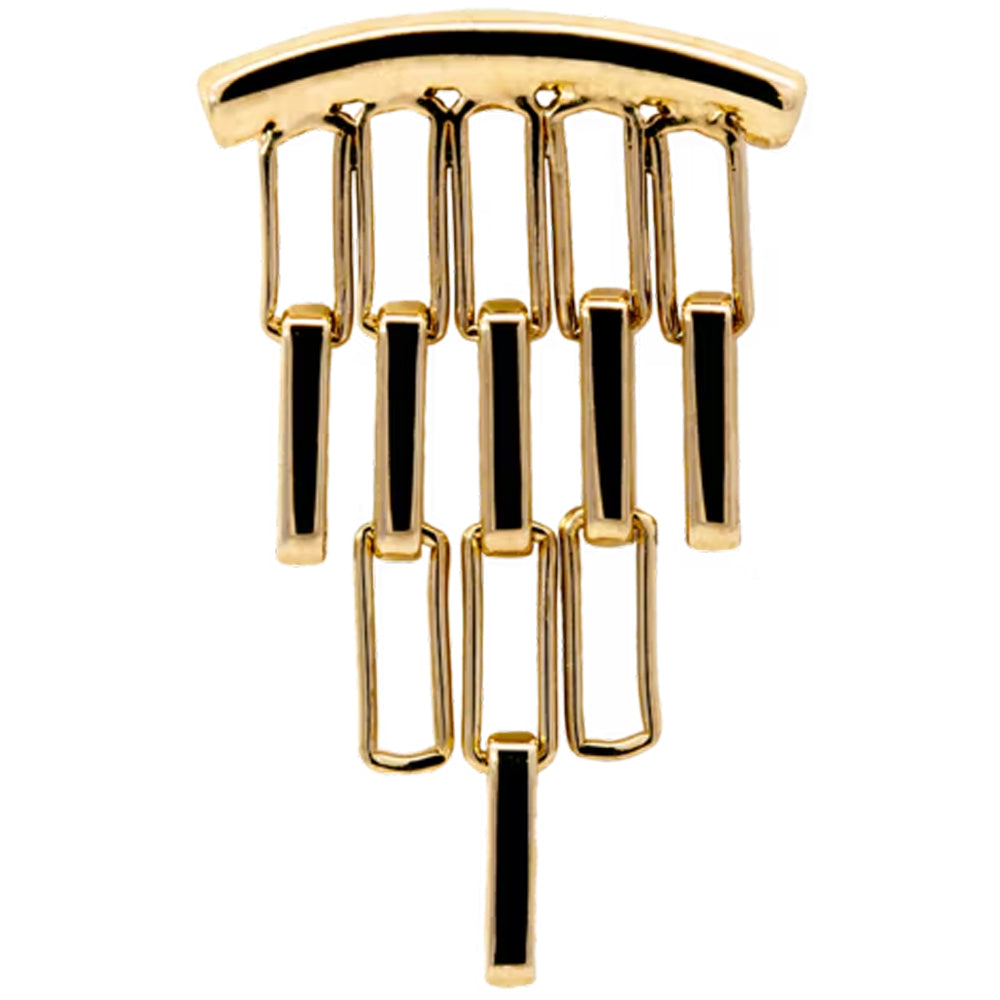 threadless: "Sashay" Hidden Helix End with Chains in Gold
