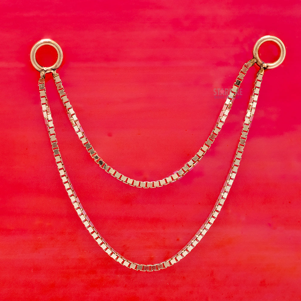 Double Box Chain Attachment in Gold