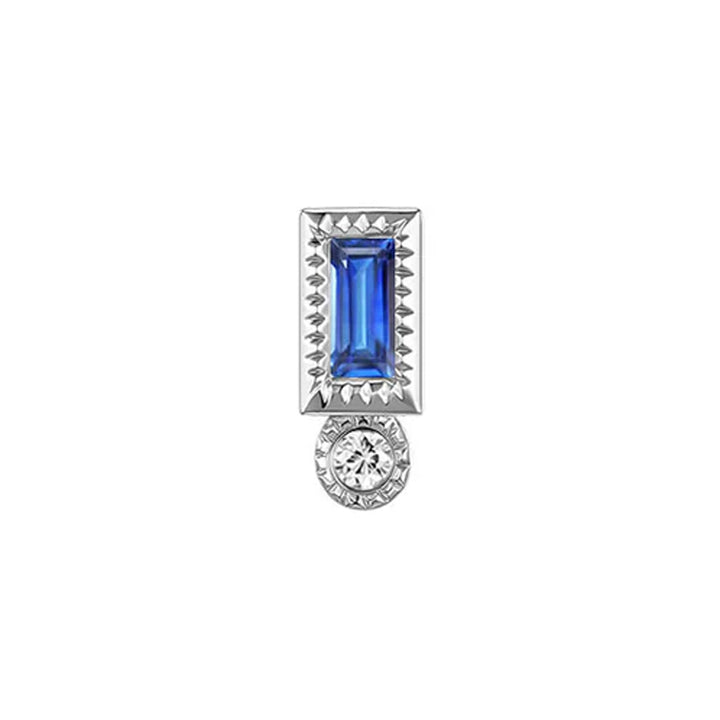 threadless: "Bodhi" Baguette End in Gold with Colored Genuine Gemstones
