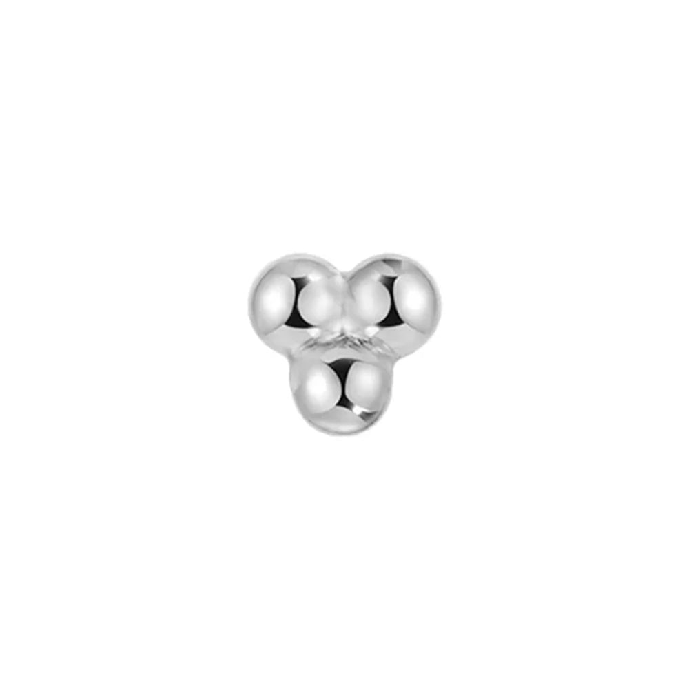 threadless: 3 Bead Cluster End in Gold