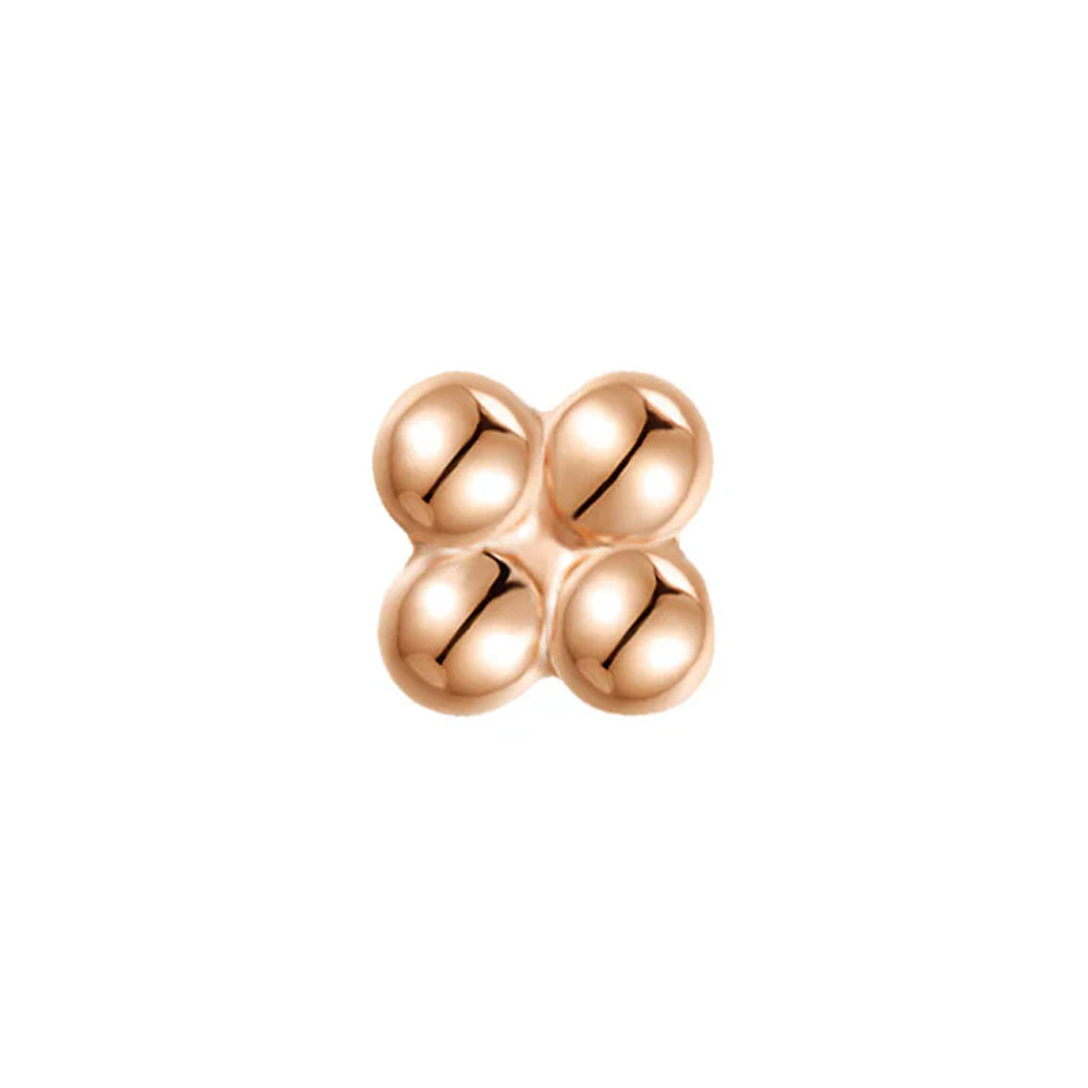 threadless: 4 Bead Square Cluster End in Gold