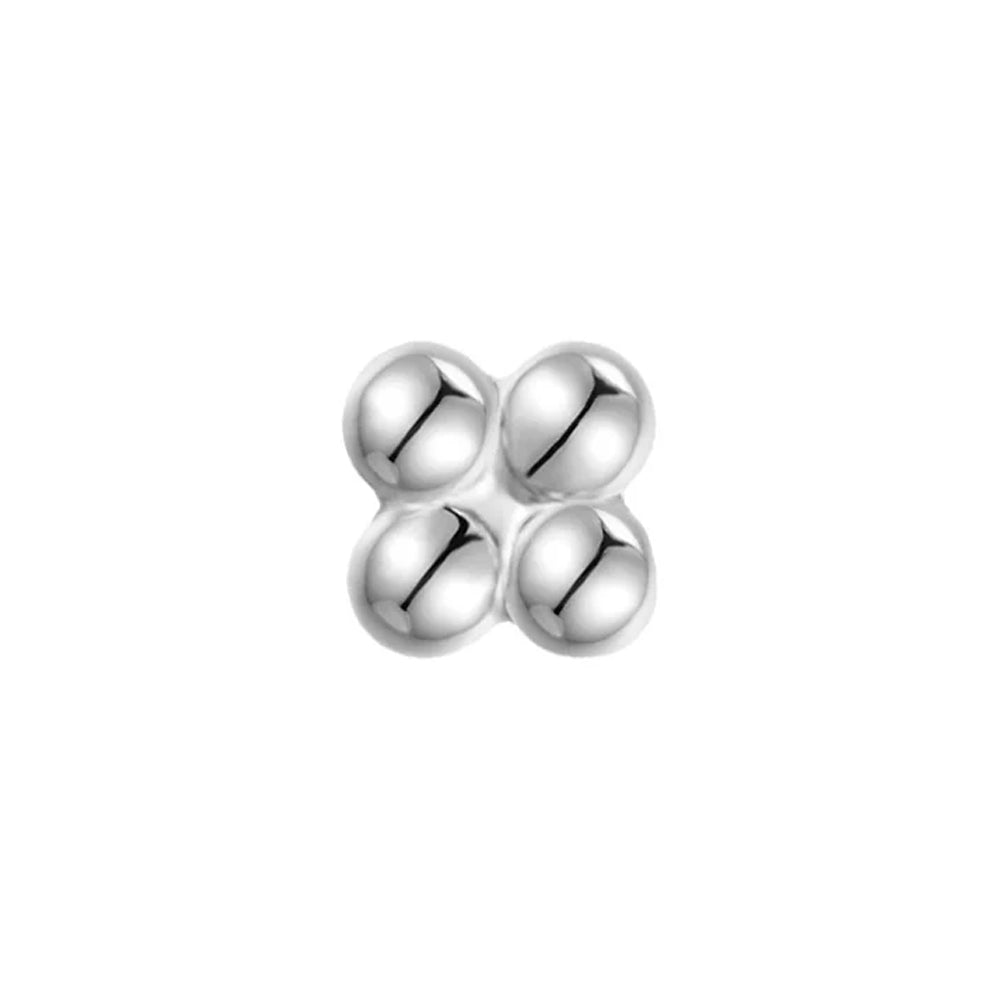 threadless: 4 Bead Square Cluster End in Gold