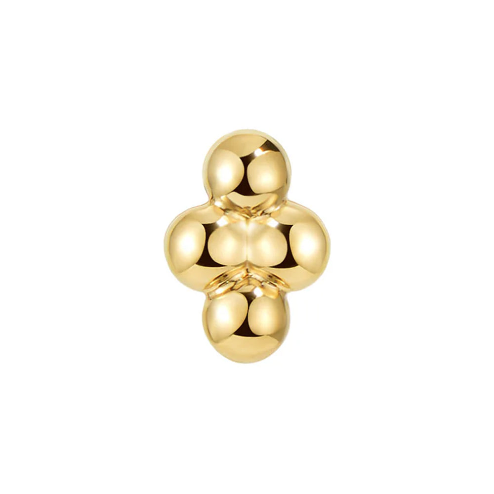 threadless: 4 Bead Rhombus Cluster End in Gold