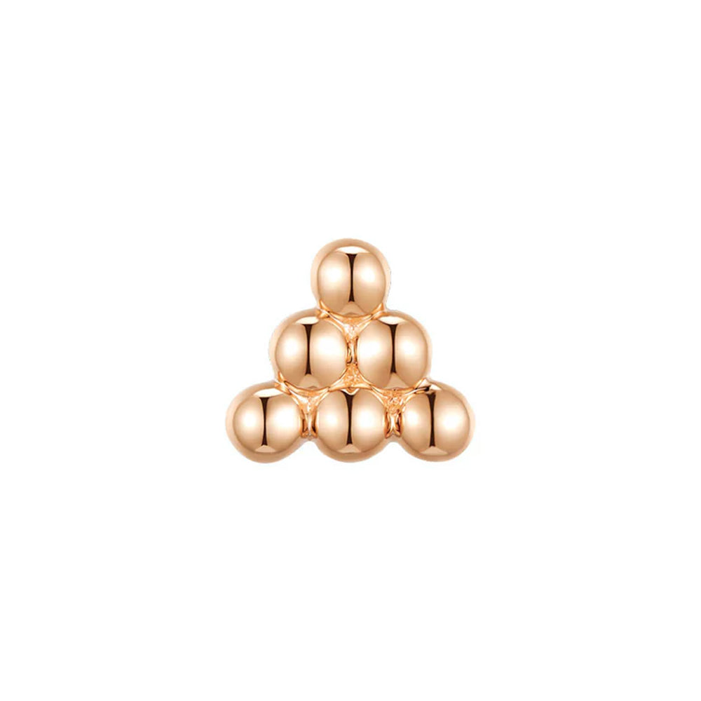 threadless: 6 Bead Cluster End in Gold