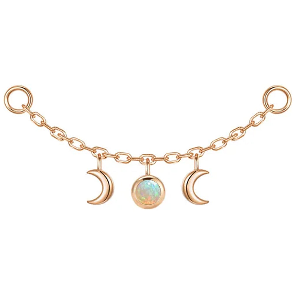 Moonfall Chain Attachment in Gold with Opal