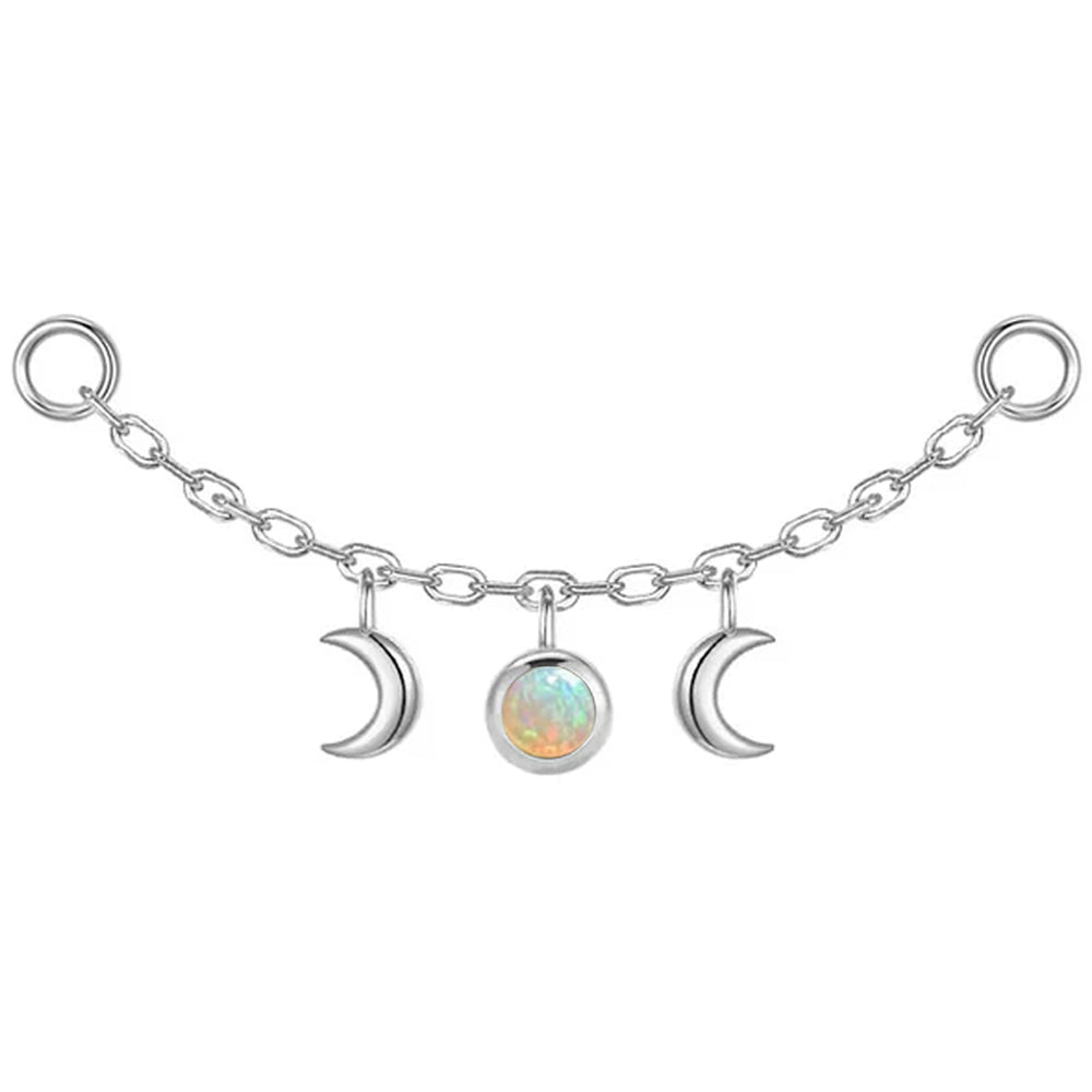 Moonfall Chain Attachment in Gold with Opal