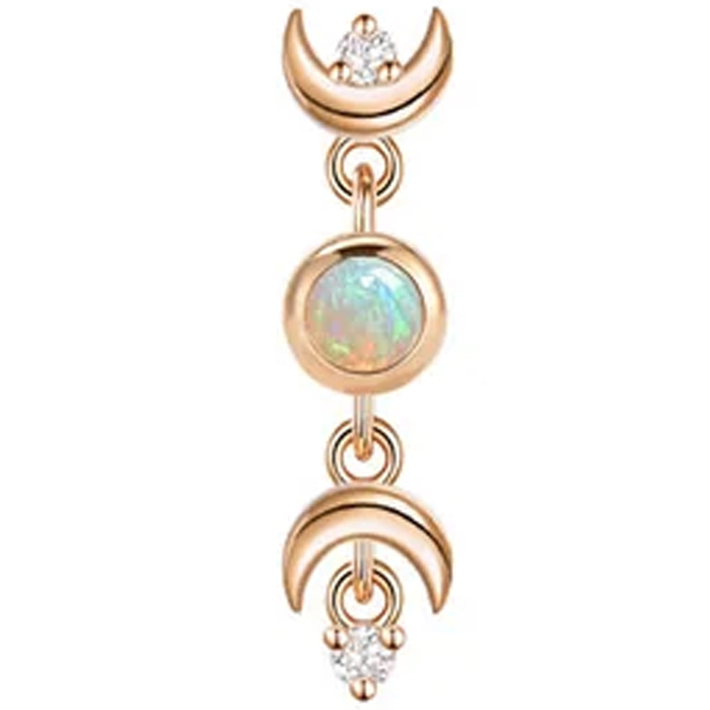 threadless: "Moonfall" End in Gold with Opal & Diamond