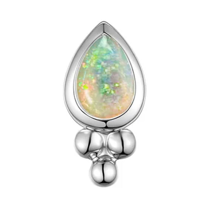 threadless: "Lex" Pear End in Gold with Genuine Gemstone