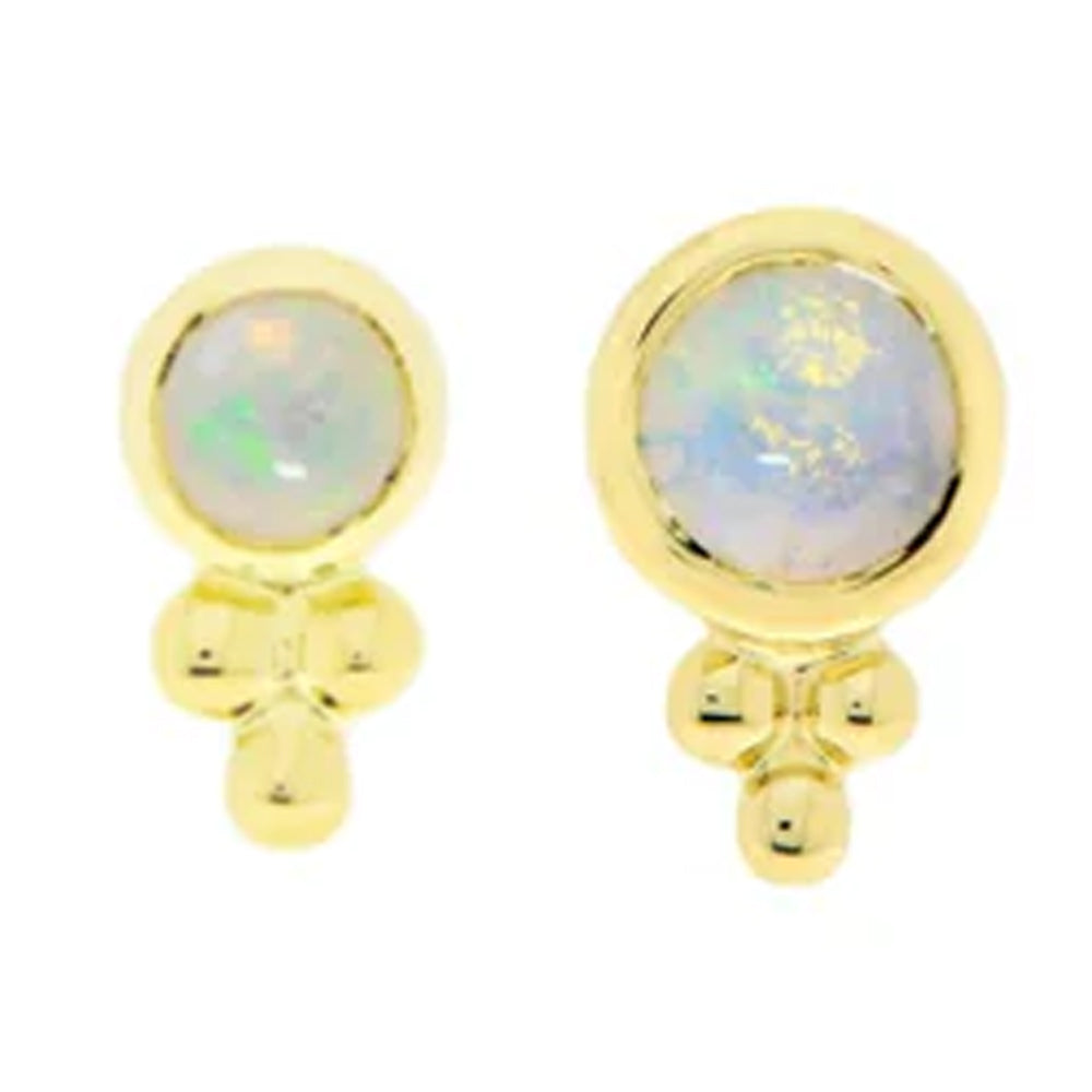 threadless: "Lex" Round End in Gold with Genuine Gemstone