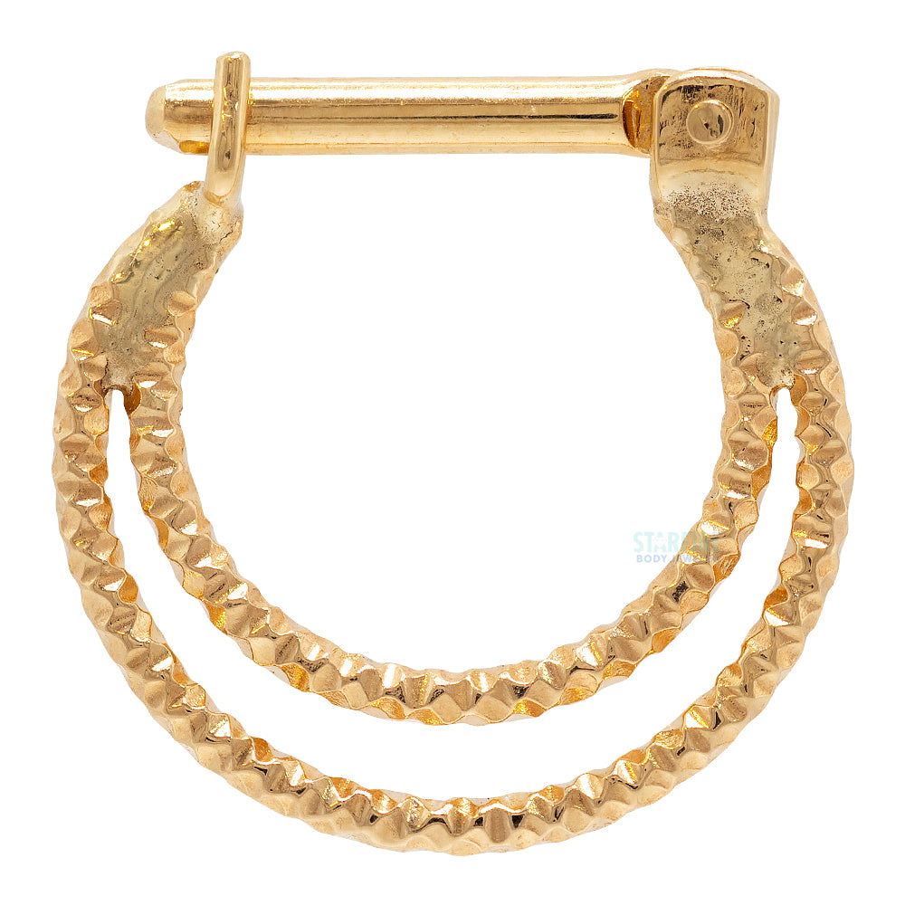 "Shimmer" Hinge Ring / Clicker in Gold
