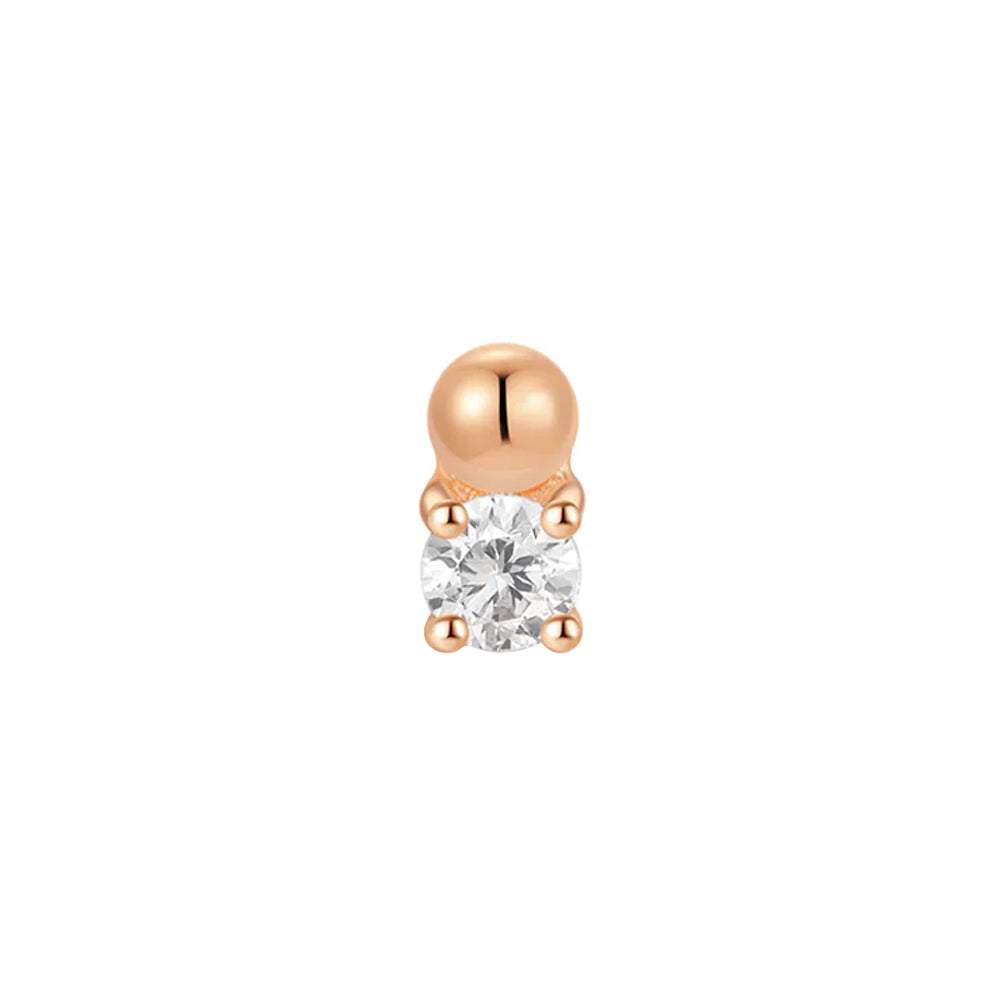 threadless: "Spark" End in Gold with Moissanite