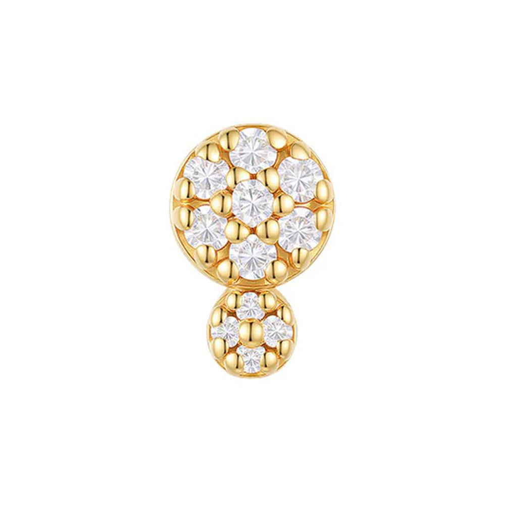 threadless: "Gemma" End in Gold with Diamonds