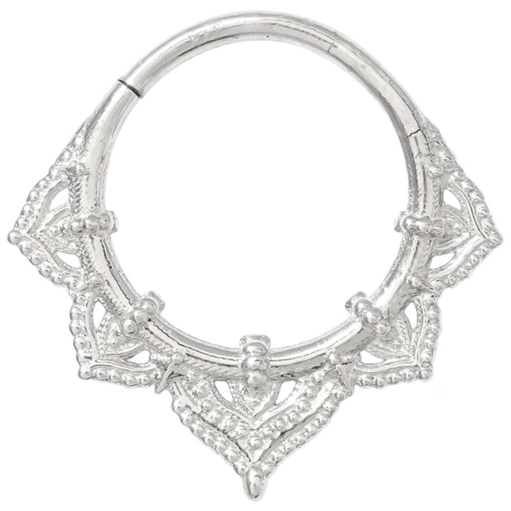 "Beaded Lotus" Continuous Ring in Gold