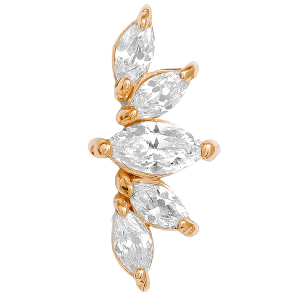 threadless: "Lotus Bloom" Pin in Gold with Gemstones