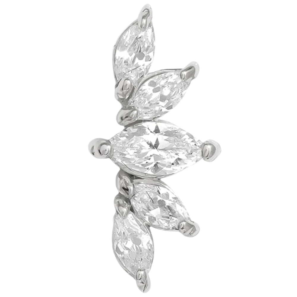 threadless: "Lotus Bloom" Pin in Gold with Gemstones